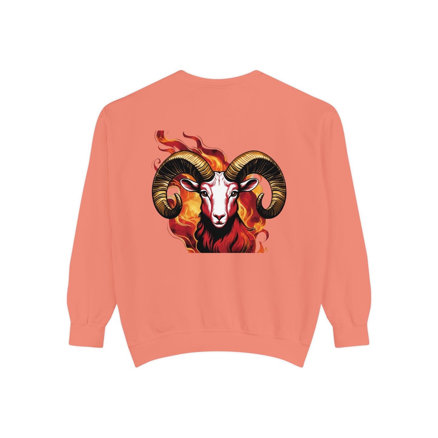 Aries Flame Sweatshirt, Unisex Graphic Sweatshirt, Zodiac Apparel, Astrology Gift, Cozy Casual Wear, Aries Astrology Merchandise