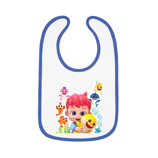 Bib - Baby Friendly and Cute Contrast Trim Jersey Bib