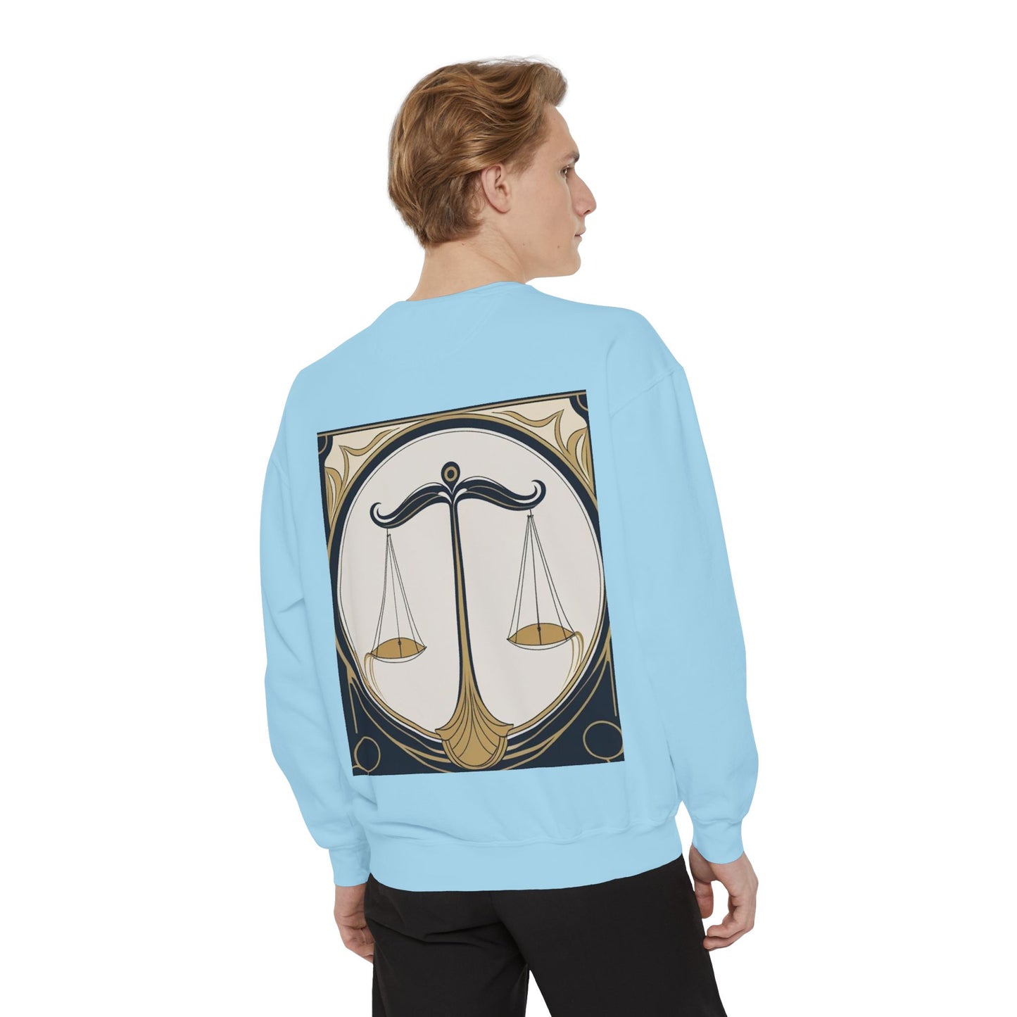 Libra Astrological Unisex Unise Garment-Dyed Sweatshirt