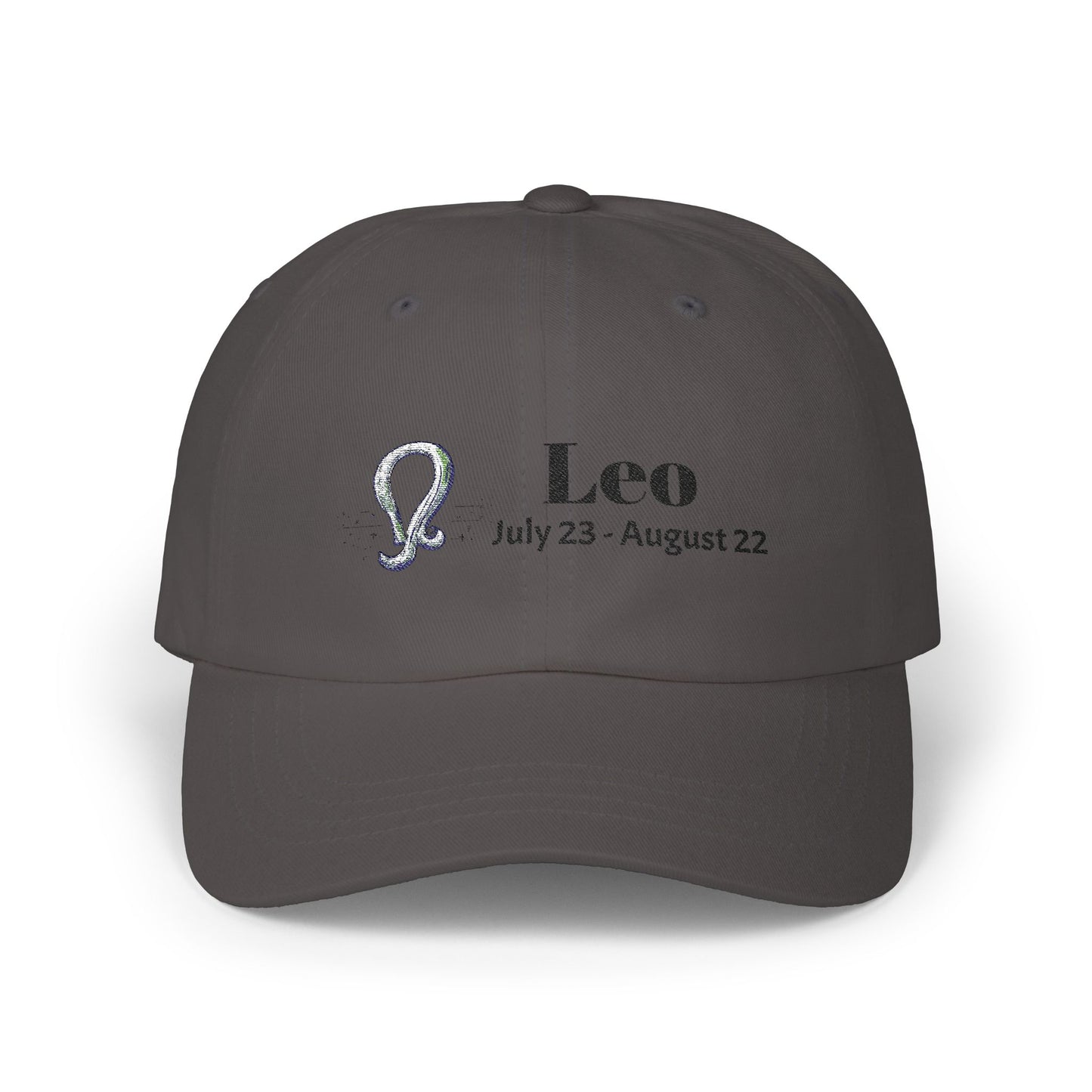 Leo Zodiac Classic Dad Cap, Astrology Hat, Horoscope Gift, White Adjustable Cap, Stylish Summer Accessory