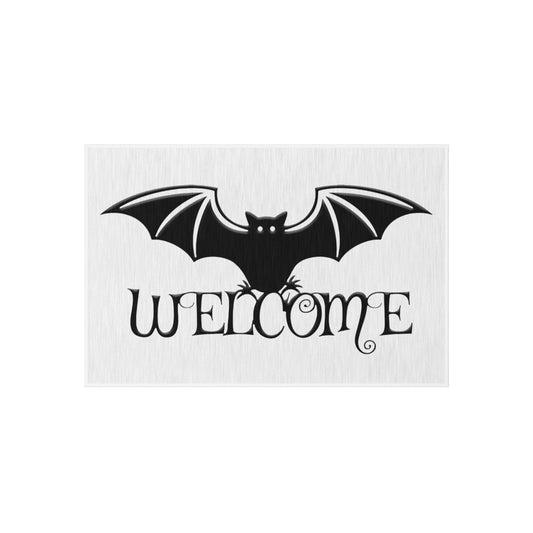 Halloween Bat Outdoor Rug, Spooky Welcome Mat, Fall Decor, Porch Rug, Halloween Home Decoration, Outdoor Welcome Mat