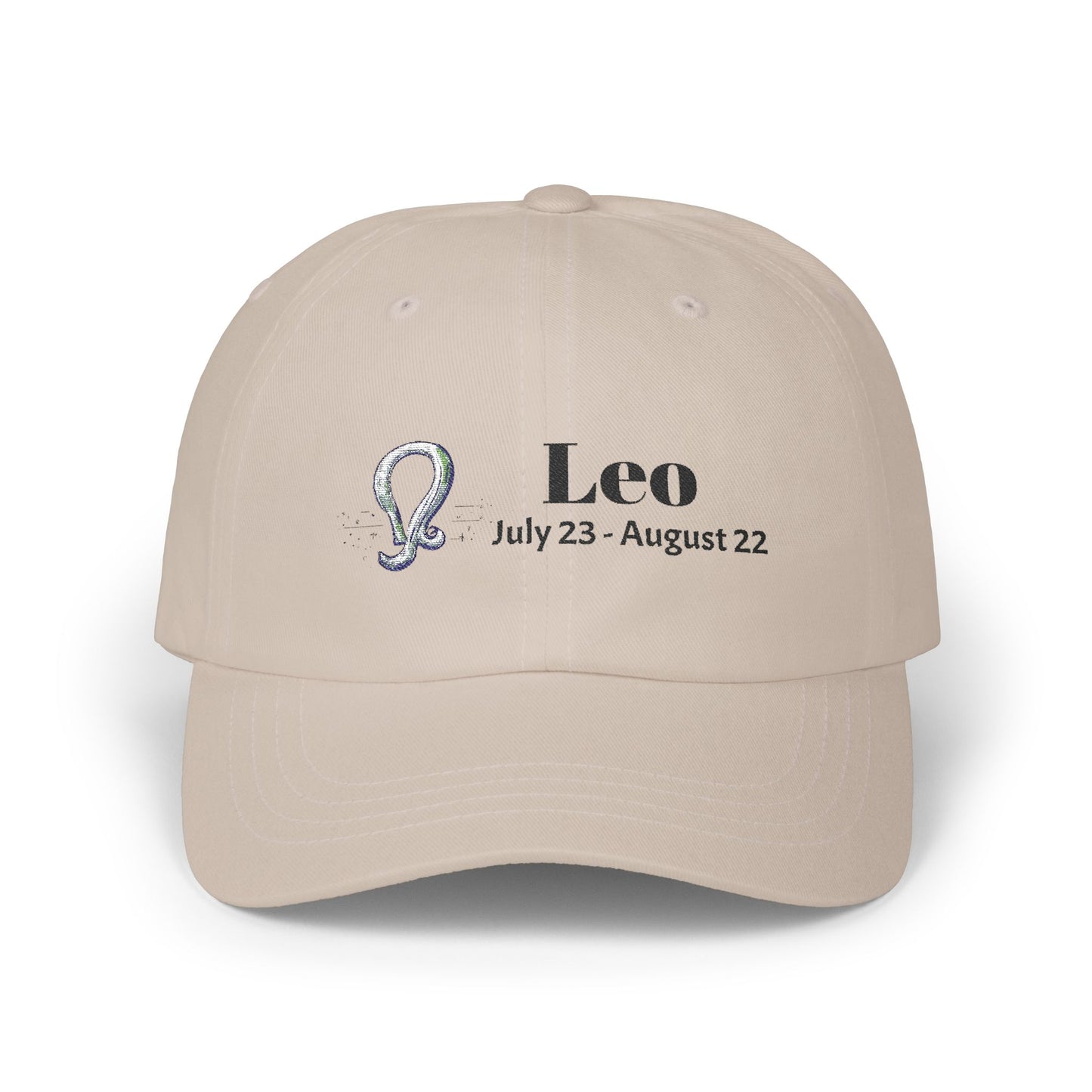 Leo Zodiac Classic Dad Cap, Astrology Hat, Horoscope Gift, White Adjustable Cap, Stylish Summer Accessory