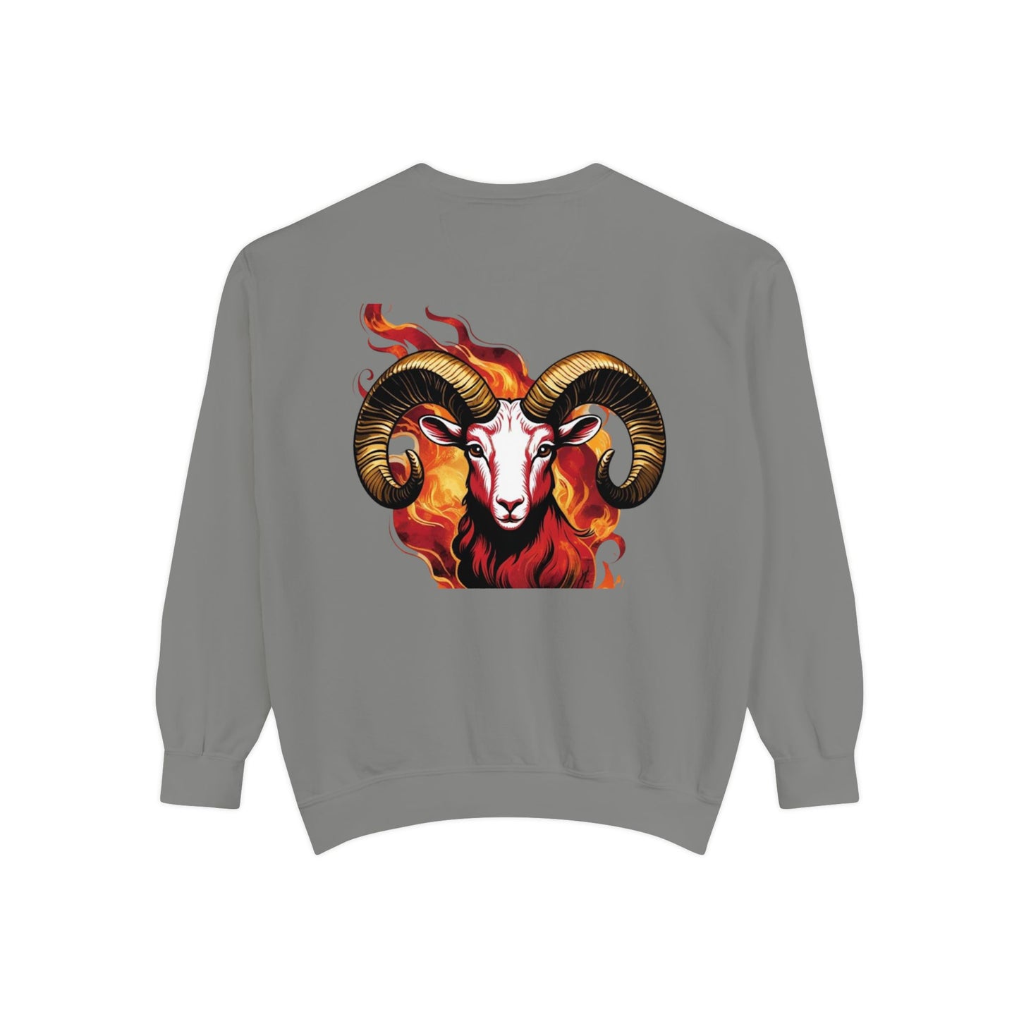 Aries Flame Sweatshirt, Unisex Graphic Sweatshirt, Zodiac Apparel, Astrology Gift, Cozy Casual Wear, Aries Astrology Merchandise