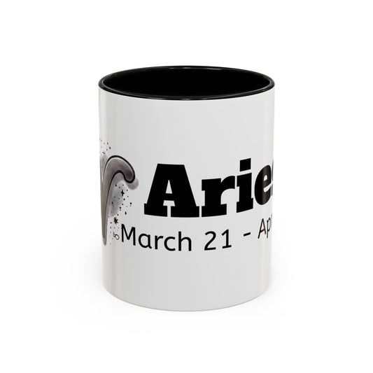 Aries Accent Coffee Mug | Astrology Gift for March Birthdays | Zodiac Lover's Cup | Coffee Lovers Mug | Personalized Aries Mug