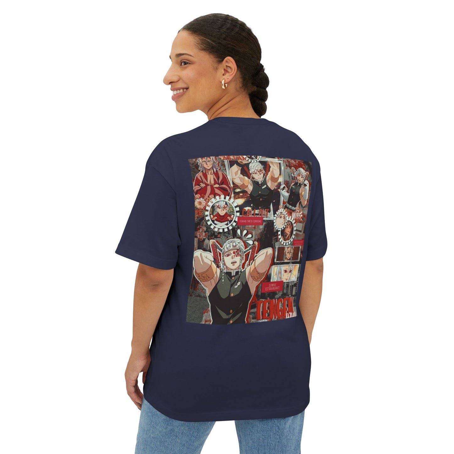 Demon Slayer Unisex Oversized Boxy Tee, Graphic Tee, Anime Shirt, Casual Wear, Gift for Fans, Streetwear, Character Tee