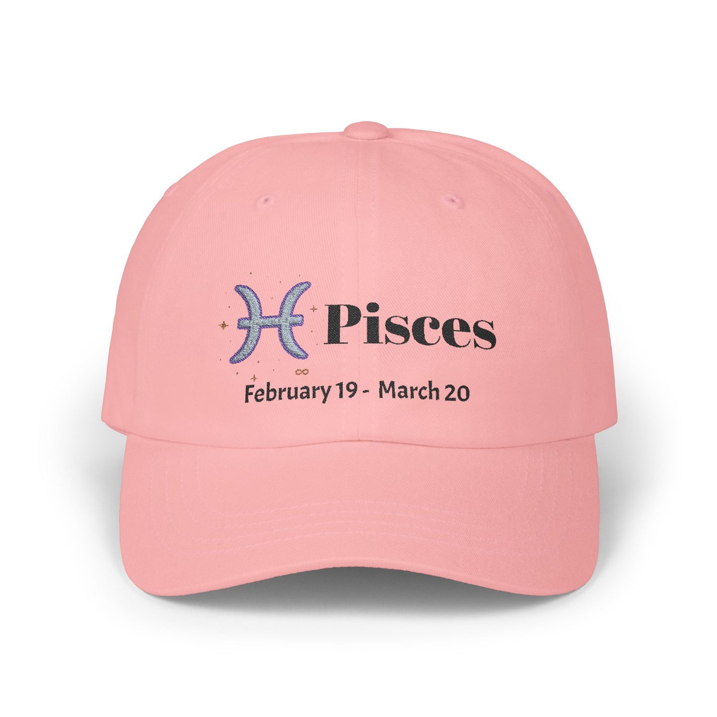 Pisces Classic Dad Cap - Zodiac Hat for Astrology Lovers, Birthday Gift, Casual Style, Adjustable, Personalized Cap