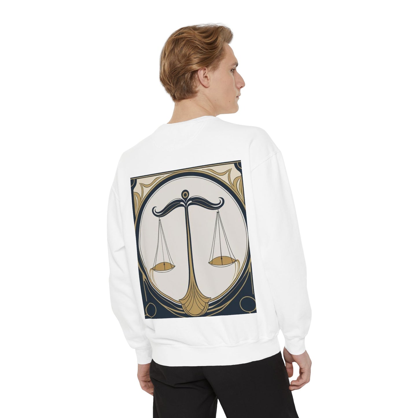 Libra Astrological Unisex Unise Garment-Dyed Sweatshirt