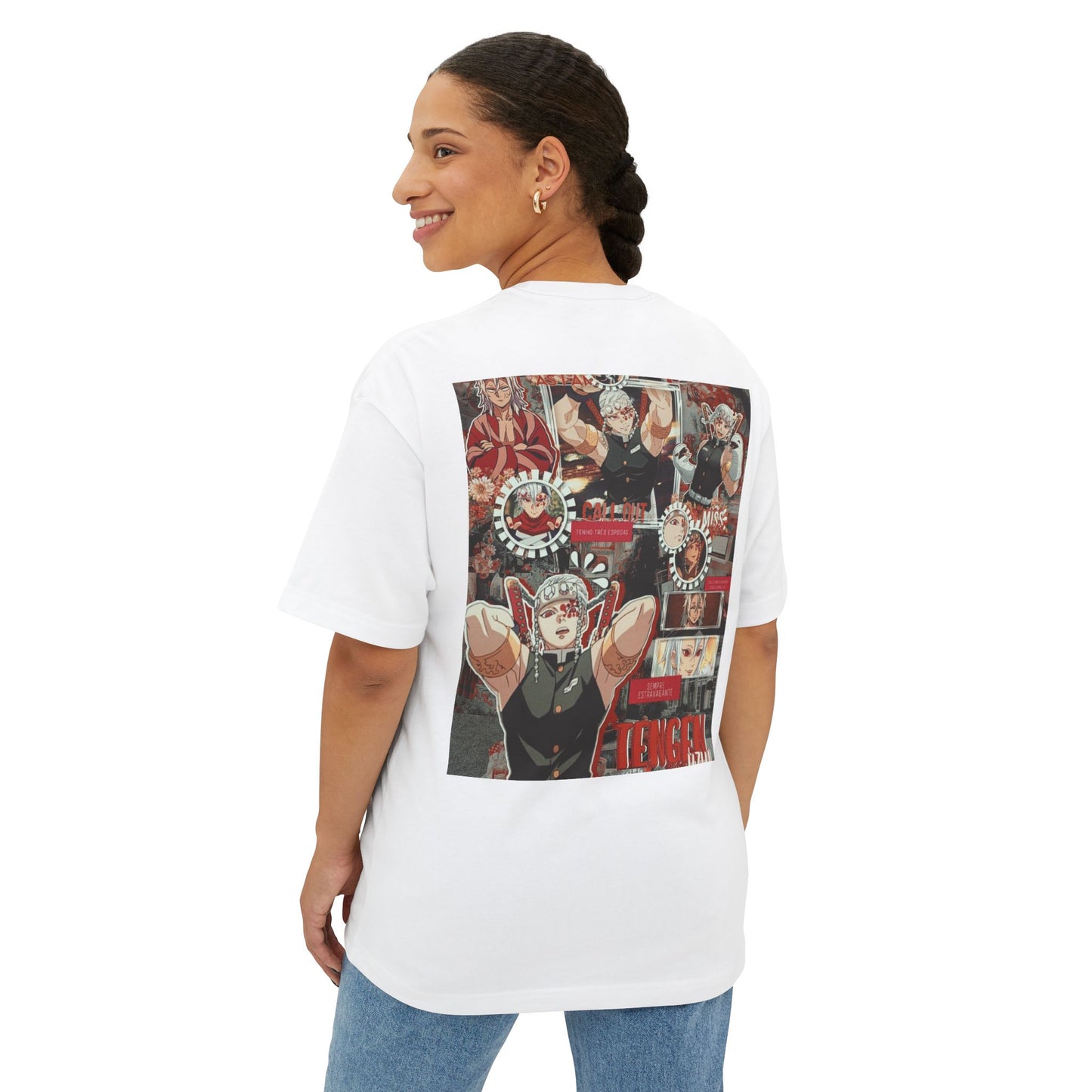 Demon Slayer Unisex Oversized Boxy Tee, Graphic Tee, Anime Shirt, Casual Wear, Gift for Fans, Streetwear, Character Tee