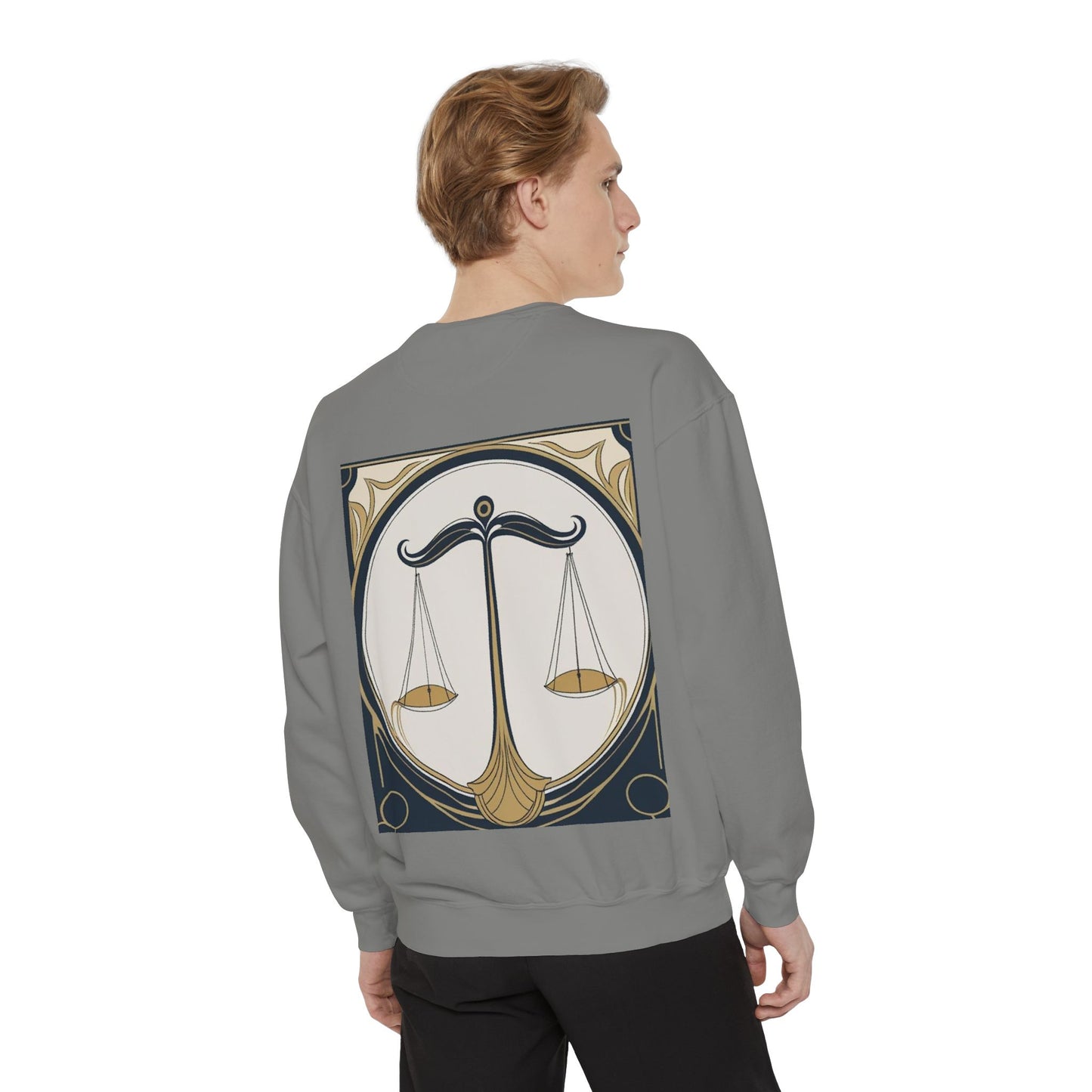 Libra Astrological Unisex Unise Garment-Dyed Sweatshirt