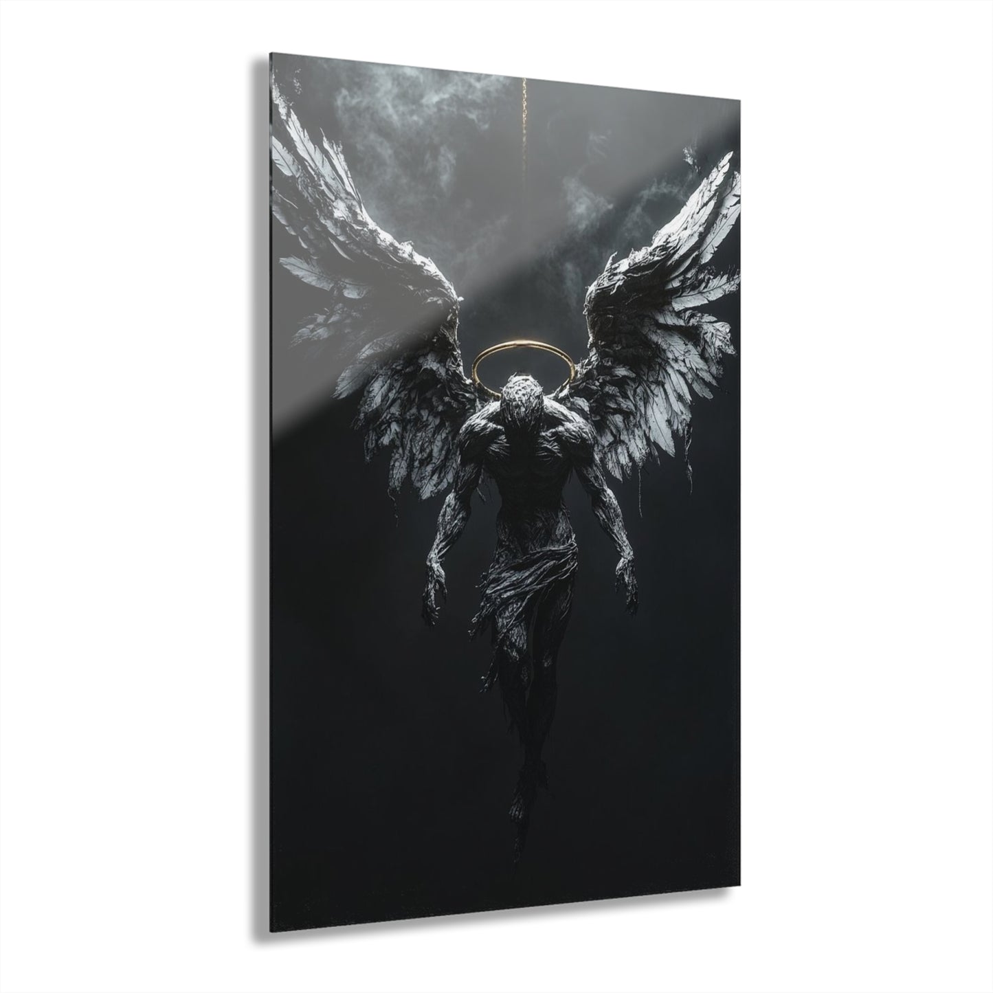 Dark Angel Acrylic Wall Art Print, Modern Home Decor, Fantasy Art, Unique Gift, Gothic Aesthetic, Framed Art Piece