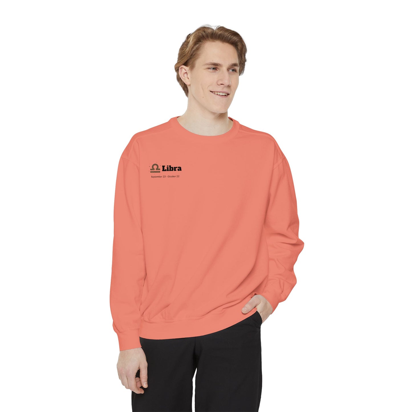 Libra Astrological Unisex Unise Garment-Dyed Sweatshirt