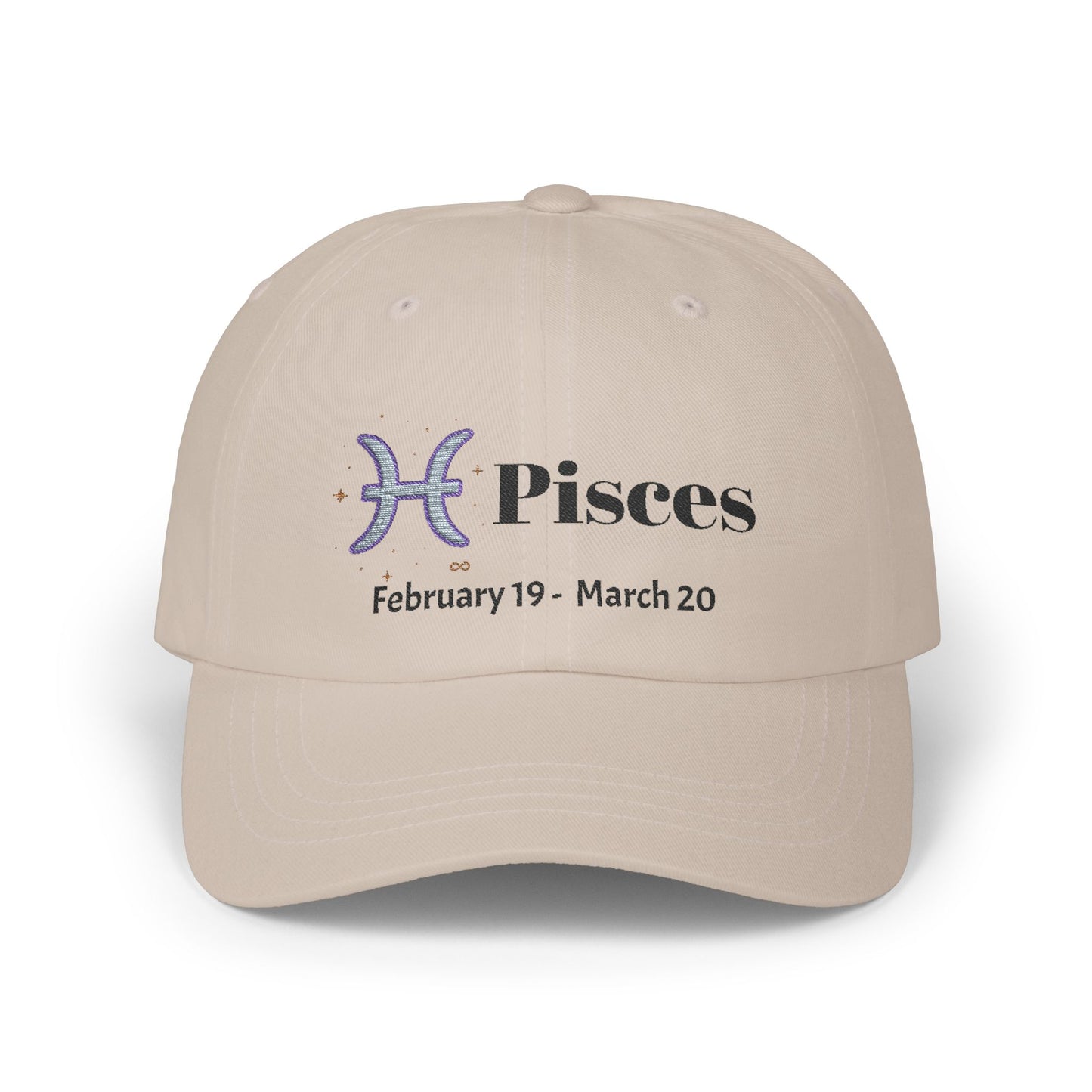 Pisces Classic Dad Cap - Zodiac Hat for Astrology Lovers, Birthday Gift, Casual Style, Adjustable, Personalized Cap