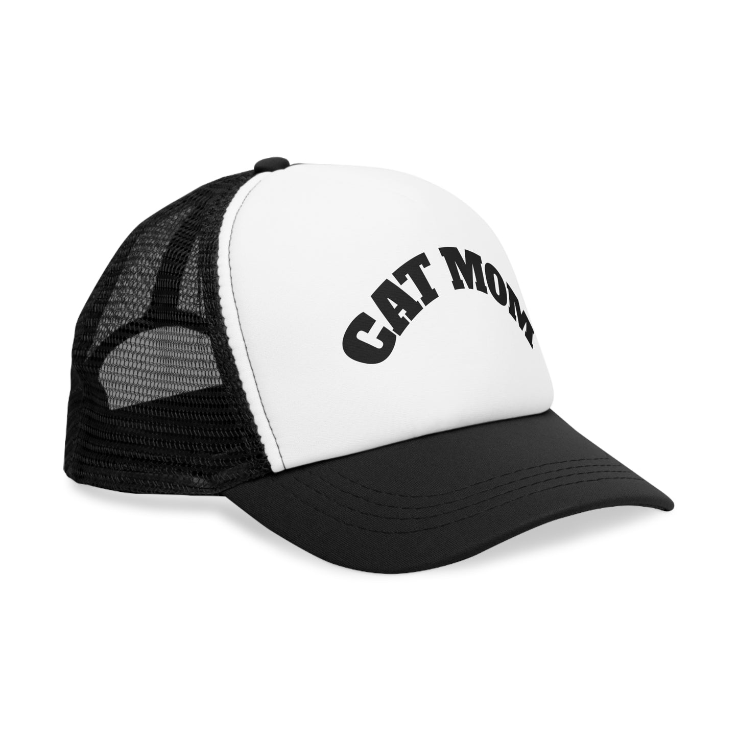 Cat Mom Mesh Cap, Trucker Hat for Cat Lovers, Gift for Mother's Day, Fun Outdoor Accessory, Adjustable Cap for Pet Moms