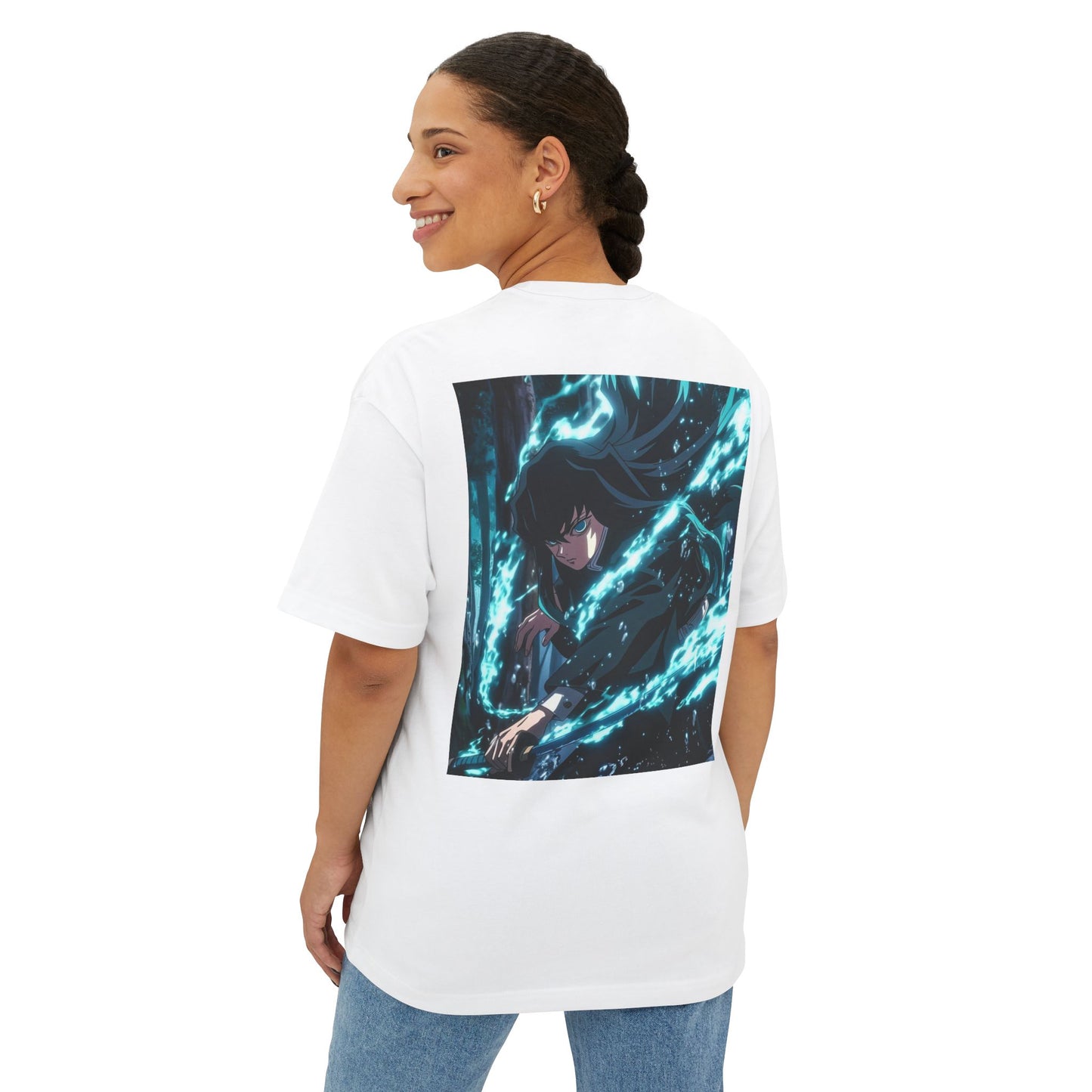 Demon Slayer Unisex Oversized Tee, Anime Shirt, Gift for Fans, Casual Wear, Collector's Item, Fun and Trendy