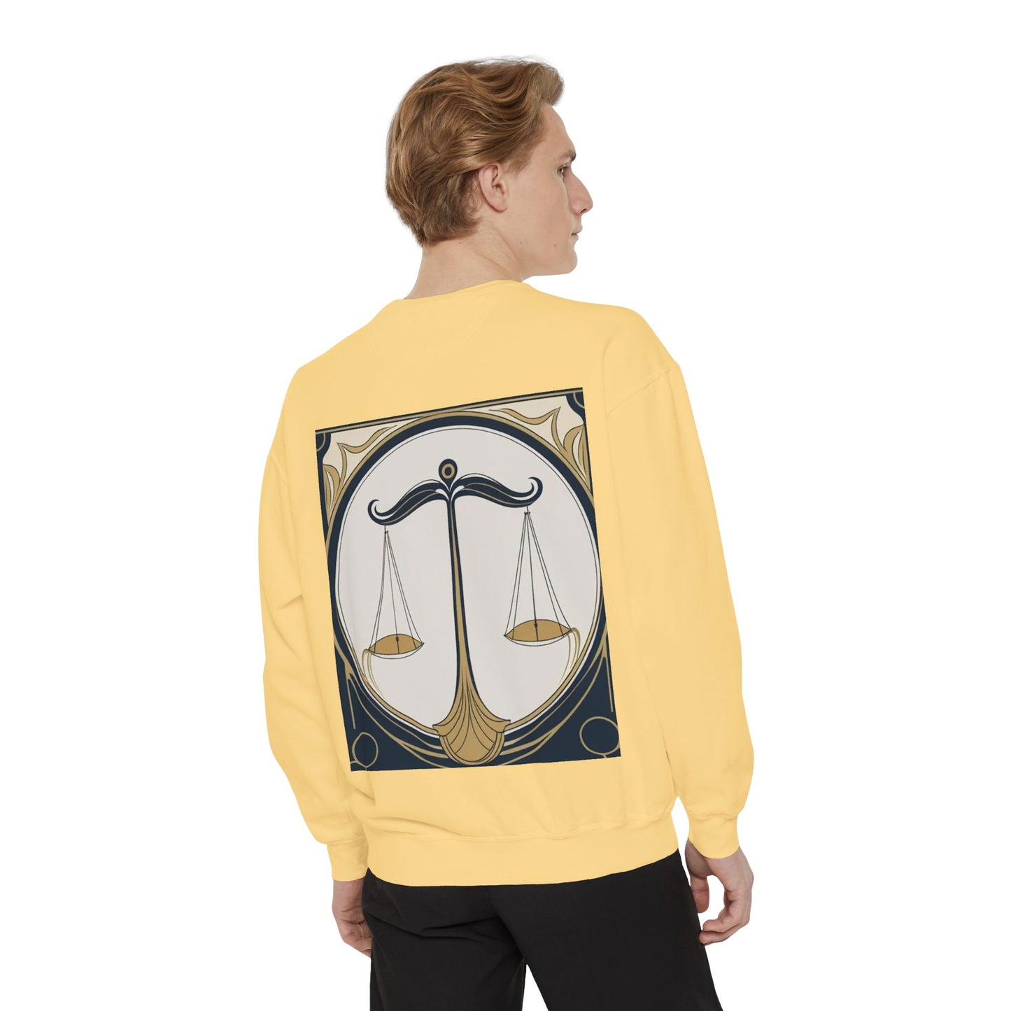 Libra Astrological Unisex Unise Garment-Dyed Sweatshirt
