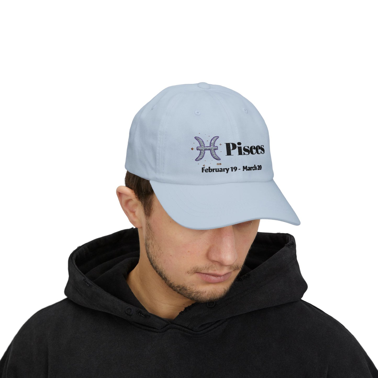 Pisces Classic Dad Cap - Zodiac Hat for Astrology Lovers, Birthday Gift, Casual Style, Adjustable, Personalized Cap