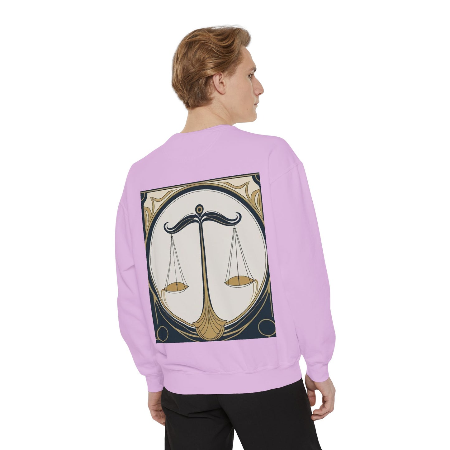 Libra Astrological Unisex Unise Garment-Dyed Sweatshirt