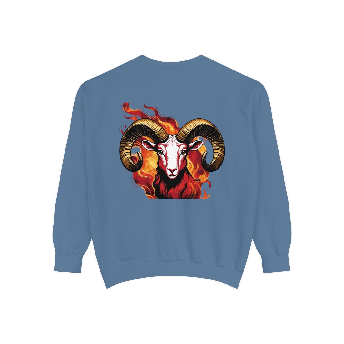 Aries Flame Sweatshirt, Unisex Graphic Sweatshirt, Zodiac Apparel, Astrology Gift, Cozy Casual Wear, Aries Astrology Merchandise
