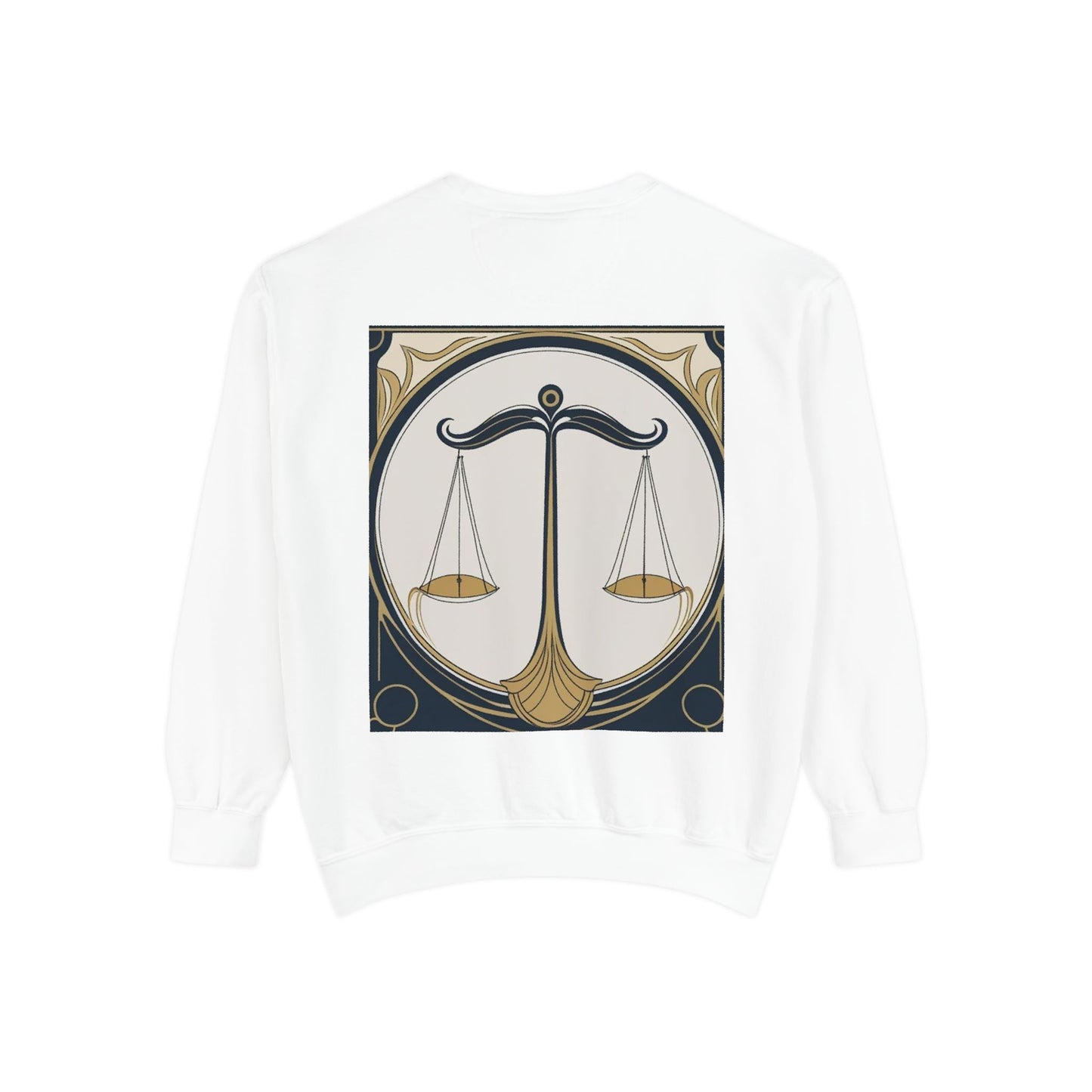 Libra Astrological Unisex Unise Garment-Dyed Sweatshirt