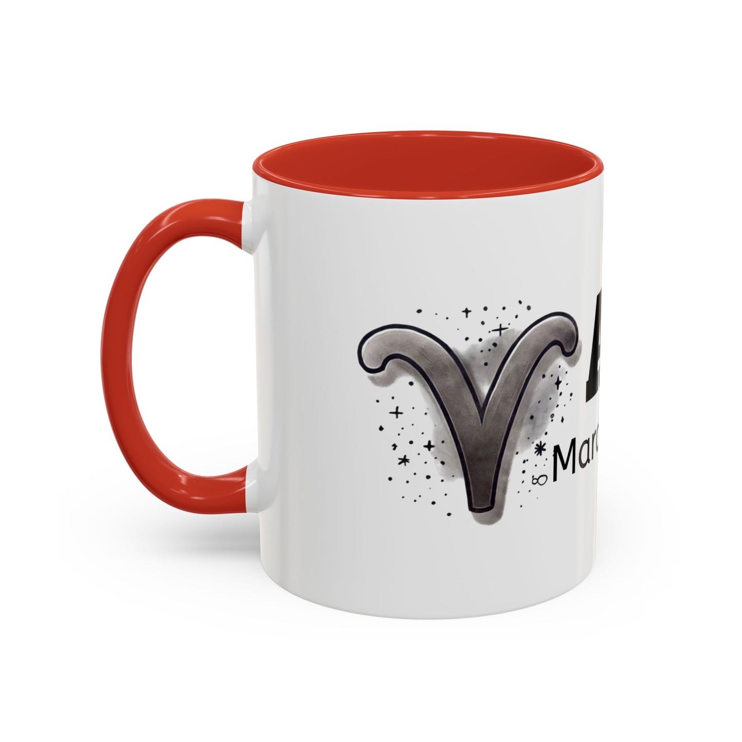 Aries Accent Coffee Mug | Astrology Gift for March Birthdays | Zodiac Lover's Cup | Coffee Lovers Mug | Personalized Aries Mug