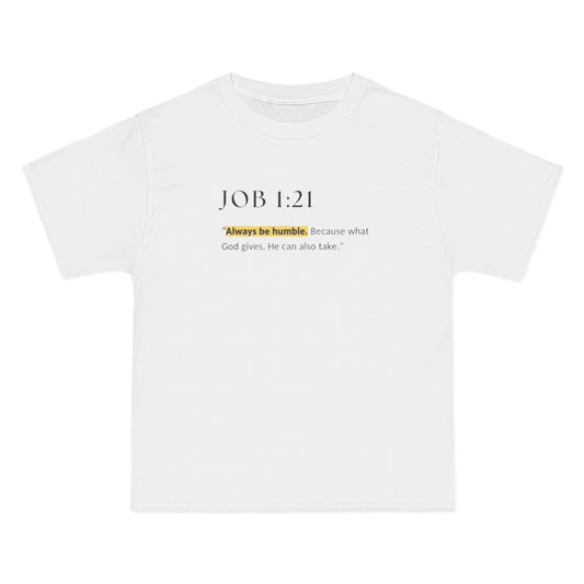 Inspirational Short-Sleeve T-Shirt - Job 1:21, Christian Gifts, Scripture Tee, Humble Reminder, Faith Wear, Gift for Believers