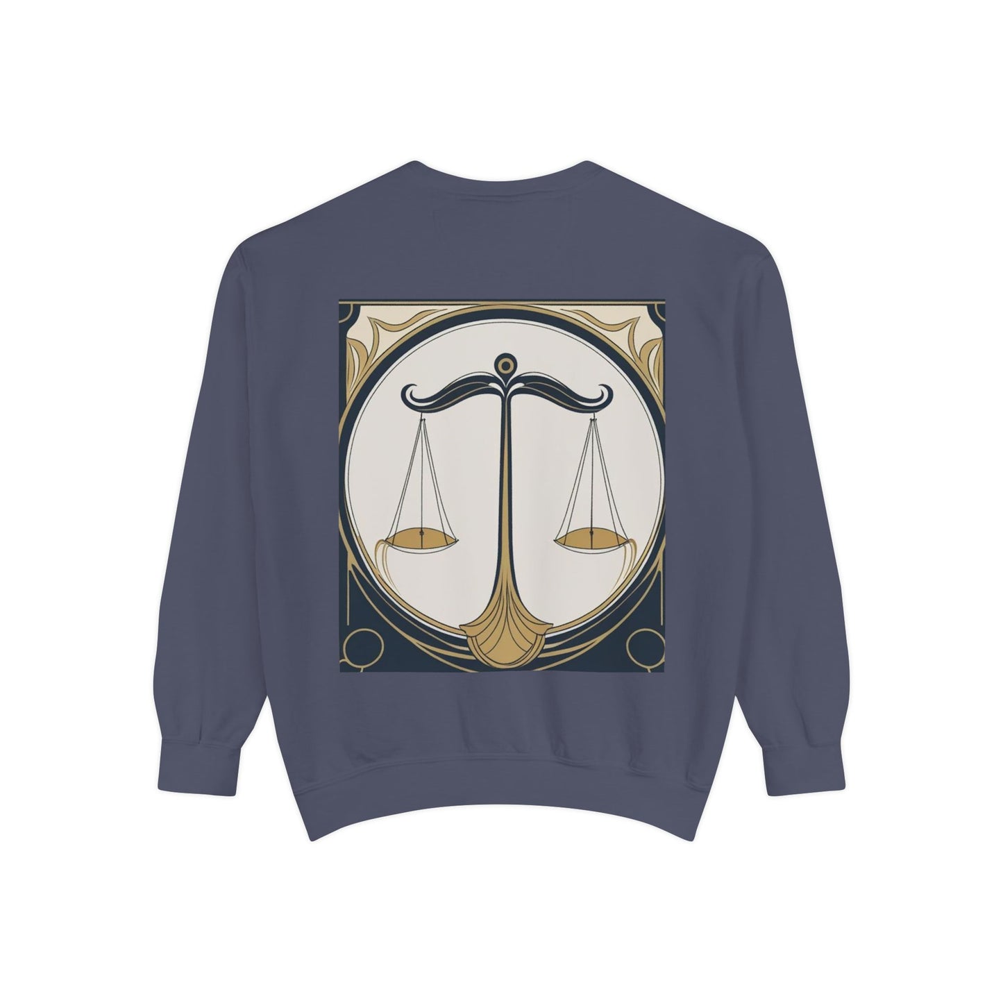 Libra Astrological Unisex Unise Garment-Dyed Sweatshirt