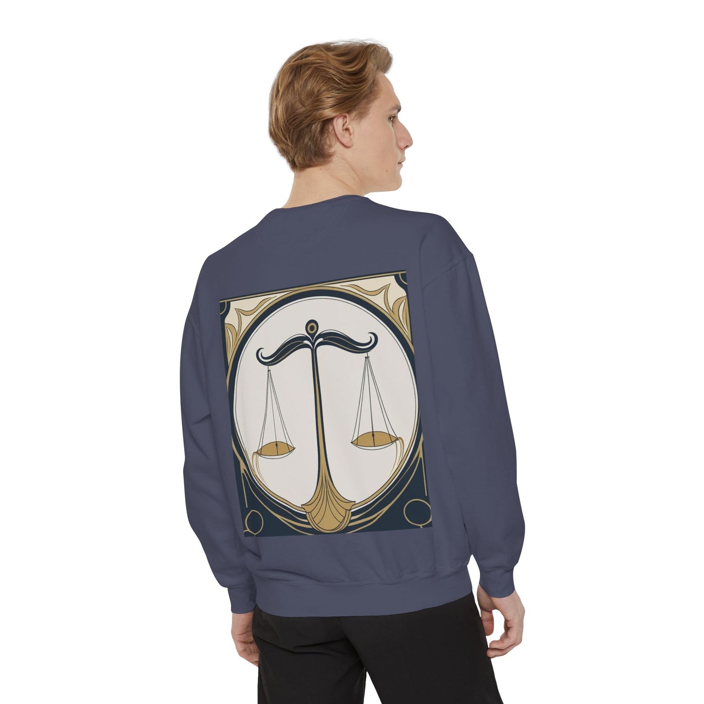 Libra Astrological Unisex Unise Garment-Dyed Sweatshirt