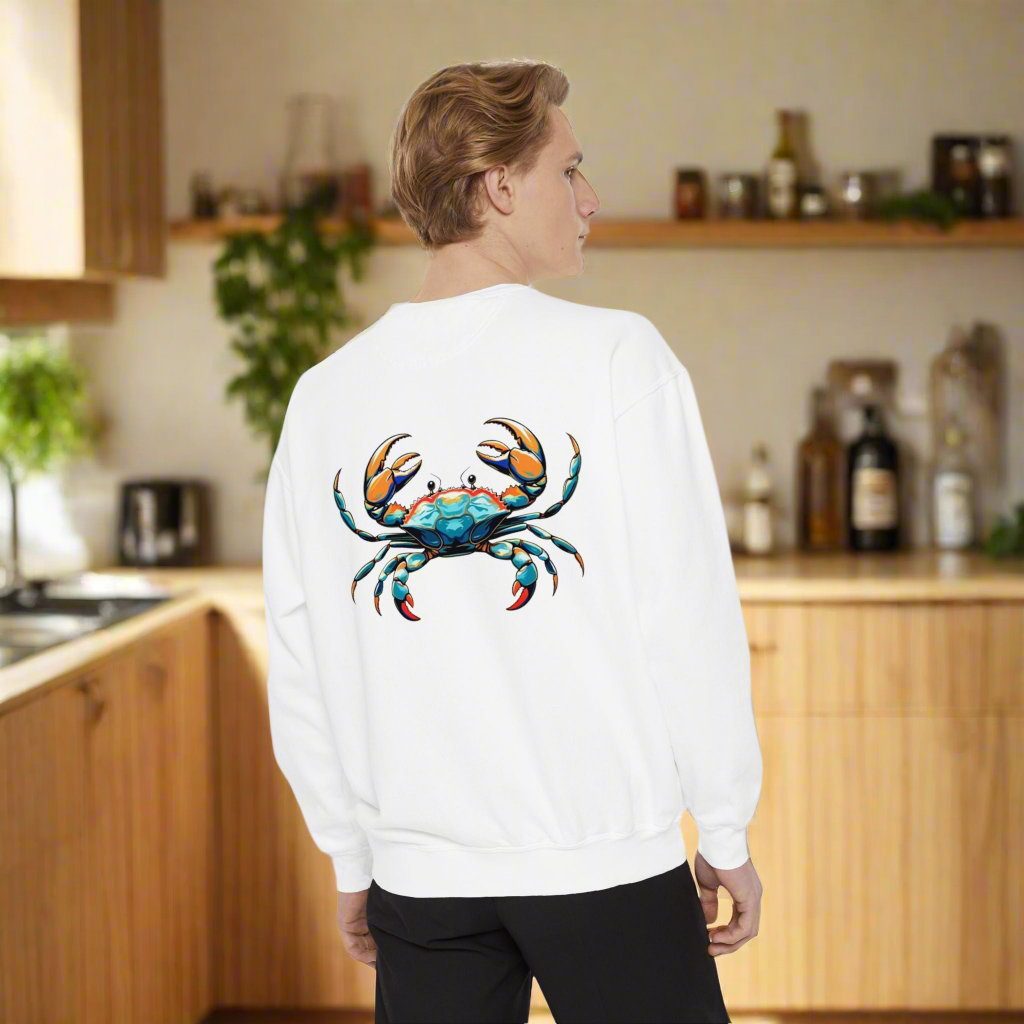 Cancer Astrological Design Sweatshirt, Unisex Cozy Apparel, Gift for Ocean Lovers, Beachwear, Casual Style, Summer Vibes, Marine Life